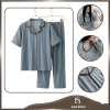Bộ đồ ngủ lụa nhuyễn hoạ tiết kẻ sọc Luna Sleep LS09