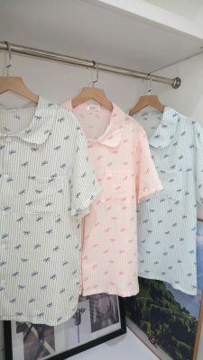 Pijama nữ kinh điển cổ bẻ đẹp