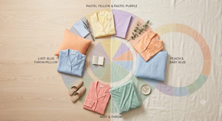 Pijama kem phối chăn ga be